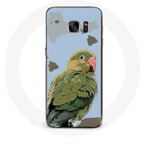 Funda - Samsung - Galaxy S7 - Flexible - Verde - Periquitos PáJaros Verde-image