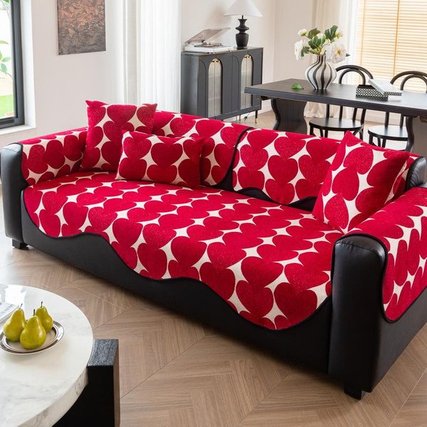 Poduszka Na Sofę Chenille Na KażDą Porę Roku, AntypośLizgowa Poduszka Na Siedzisko Z Nadrukiem W Panterkę, Pokrowiec Na Sofę 90*70Cm-image