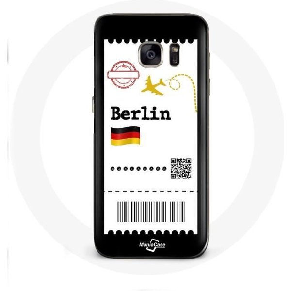Funda - Samsung - Galaxy S7 Edge - Flexible - Negra - Billete De AvióN BerlíN-image