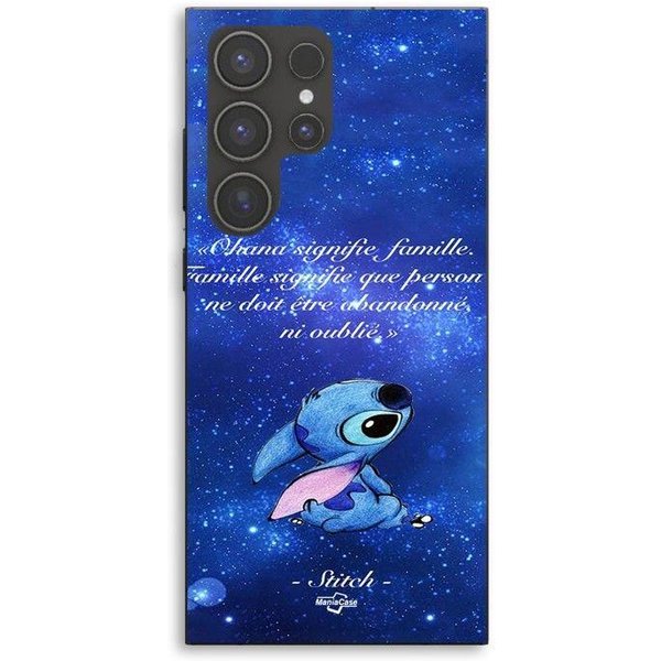 Etui Dla Samsung Galaxy S23 Ultra Stitch Disney Stitch SłOdki Ohana Znaczy Rodzina Maniacase Czarny-image