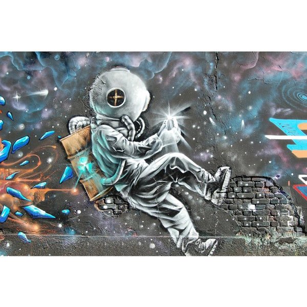 Pintura De Diamantes 5D DIY Astronauta Bordado De Diamantes 3D Punto De Cruz Mosaico PedreríA DecoracióN Del Hogar 20X30CM-image