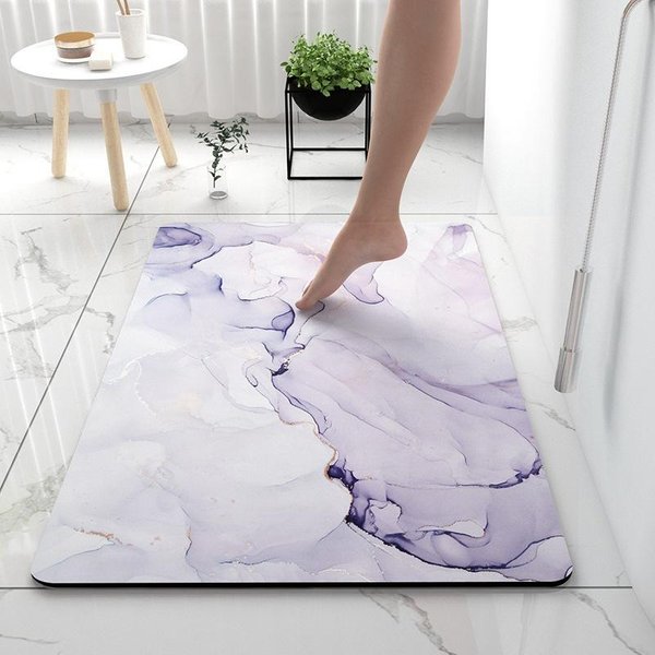 Mata ChłOnna Do łAzienki MięKka Mata Lekka Luksusowa Toaleta Mata ChłOnna Do Toalety Drzwi SzybkoschnąCa Mata AntypośLizgowa 40*60CM-image