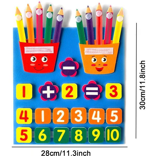 Juego De Aprendizaje De EducacióN Temprana Para Contar NiñOs Juguetes Montessori Para NiñOs PequeñOs NúMeros De Dedos De Fieltro Juguete MatemáTico Para NiñOs Inteligencia Tmz-image