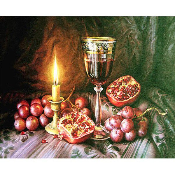 Pintura Diamante 5D Punto De Cruz Fruta Bordado Taladro Completo DecoracióN Hogar Arte Diamante 20X30CM-image