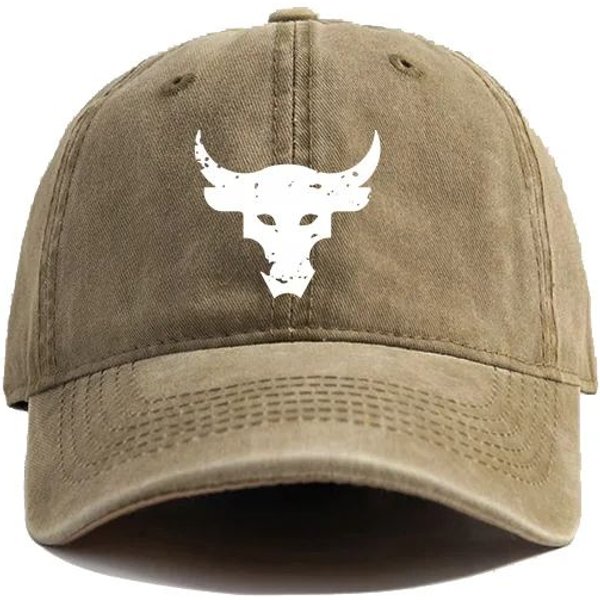 Dwayne Johnson Byk Brahma Czapka Z Daszkiem Letnia Zniszczona Czapki Typu Dad MęSkie Outdoor Regulowana BawełNiana Czapka Outdoor Ochrona Przed SłOńCem Adjustable Gray-image