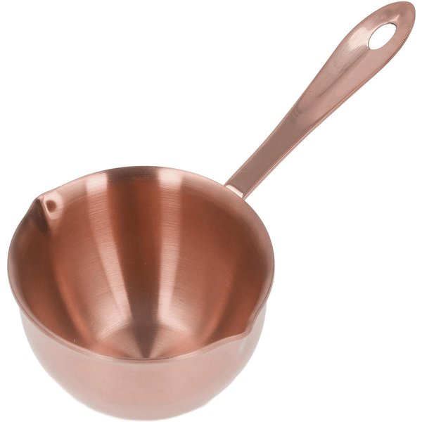 Cacerola De Acero Inoxidable Profesional Para Cocina Casera Cacerola Para Salsas Con Boquillas Vertedoras Para Leche Chocolate L(For 6.5-9Kg) Oro Rosa-image