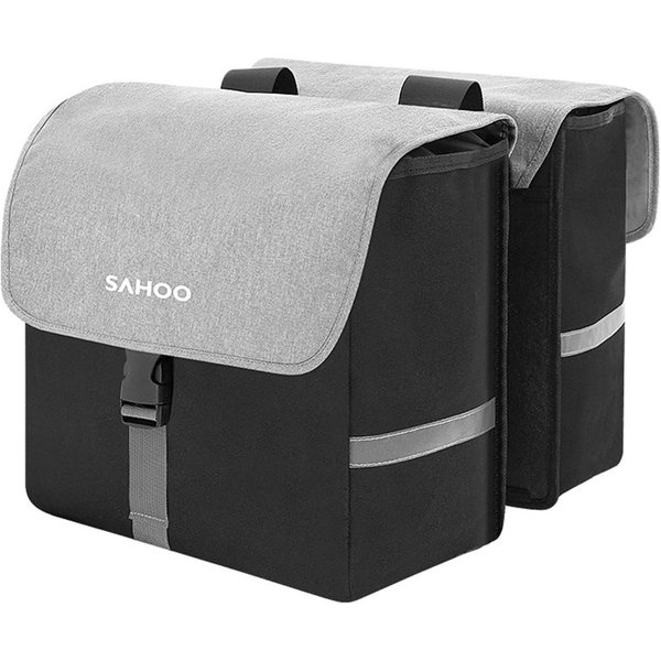 Torba Na Tylne Siedzenie Roweru 40L DużA Pojemność Torba Na BagażNik Rowerowy Torba Sakwa Rowerowa Na PodróżE Rowerowe 40L Gray-image