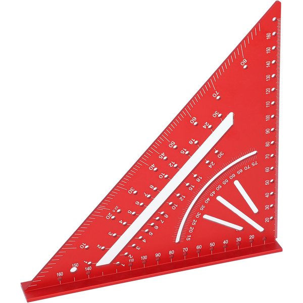 Regla Triangular De Aluminio Escalas Claras Y Precisas 30 Grados 45 Grados 60 Grados MéTrica 90 Grados Regla De ÁNgulo Recto Para-image