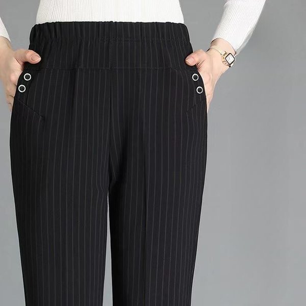 Spodnie Damskie XL-5XL Oversize Casual DłUgie LuźNe Spodnie Wysoki Stan Damskie Nowe Spodnie Zimowe Spodnie RozciąGliwe Damskie Xxxxxl Black-image