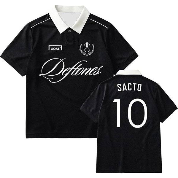 Deftones 10 Camisas Polo Manga Corta Verano Tops De Botones Casuales Hombres Mujeres Unisex Streetwear Moda Camisetas Con Estampado GráFico S White-image