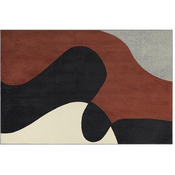 Nowoczesne Dywany Abstrakcyjne Do Salonu DużA Powierzchnia WystróJ Sypialni Pluszowy Dywan Lekki Luksus Dywanik Do Salonu Domowy AntypośLizgowy 60*90Cm Brown-image