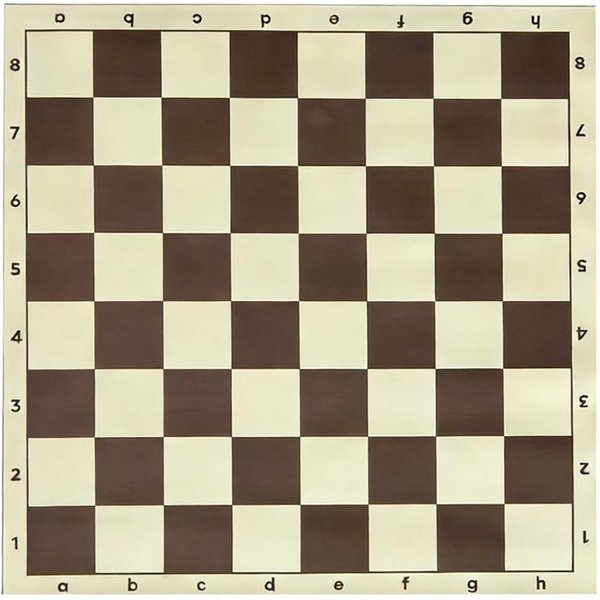 PrzenośNa PU Plansza Szachowa Zwija Się Turniejowa Mata Szachowa Lekka AntypośLizgowa MięKka Szachownica Prezent Dla Ucznia DorosłYch 51CM BrąZowy-image