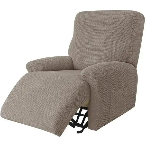 4 Piezas/Set Fundas Para Sofá Reclinable Dividido Antideslizantes Fundas Para SillóN EláSticas Jacquard Fundas Para Sofá Lazy Boy Para Sala De Estar El Single Seat-image