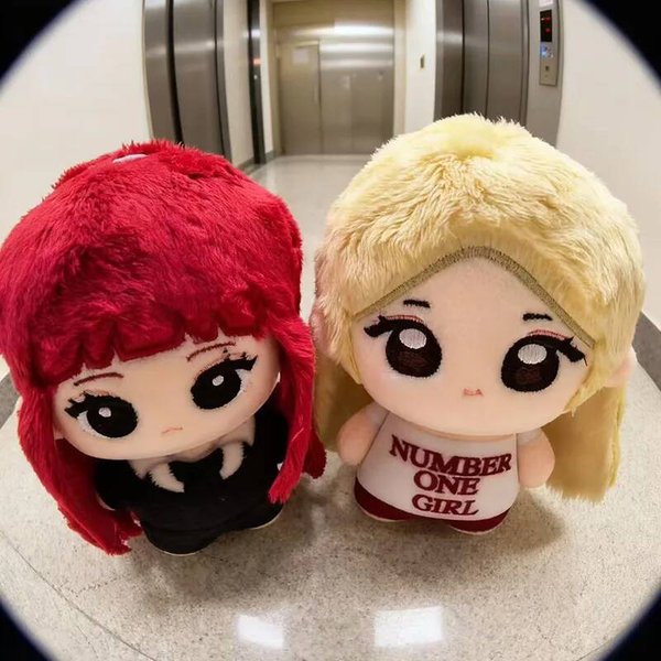 10 Cm Kpop Jennie Urocza Pluszowa Lalka Wisiorek RóżOwa BawełNiana Lalka Wisiorek Breloczek MałY Plecak Wisiorek Zabawka Prezent Urodzinowy Dla FanóW-image