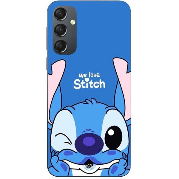 Etui Na Samsung Galaxy S25 FE Stitch Uroczy Ohana Stitch Niebieski PrzóD Niebieski Maniacase Czarny-image