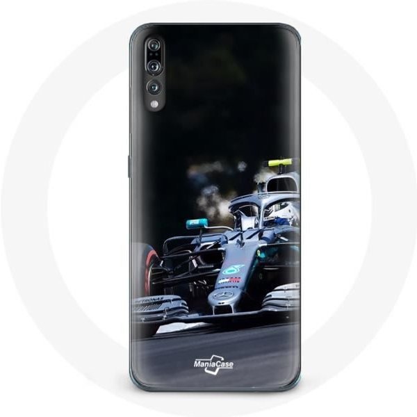 Funda - Maniacase - Huawei P20 - FóRmula 1 Valtteri Bottas - Flexible - Deportiva Negro-image