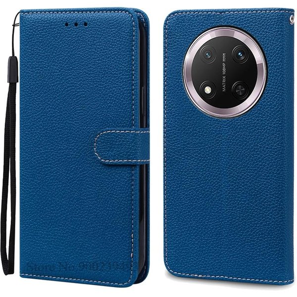 Etui Portfelowe Ze SkóRy Z Klapką Dla Honor Magic 7 Lite, Etui Na Telefon Coque Dla Honor Magic 7 Lite 5G, Etui Dla Honor Magic 7 Lite Honor Magic 7 Lite Kolor Granatowy-image