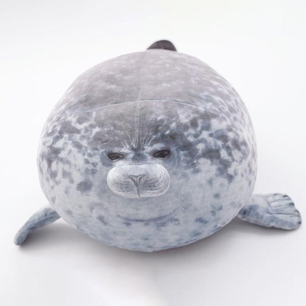 30Cm 40Cm 60Cm Lindo Juguete De Peluche De Foca Realista Relleno Vida Marina Foca MuñEca Suave Foca De SimulacióN Almohada Juguetes Para NiñOs Regalo De CumpleañOs 30Cm Gray-image