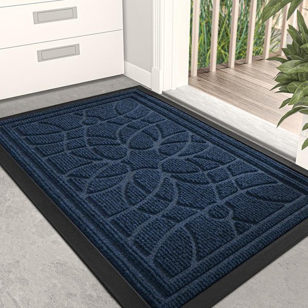 Komercyjna Gumowa Mata PodłOgowa Do Drzwi WejśCiowych ŁAtwa W PielęGnacji Mata AntypośLizgowa Mata WejśCiowa Winda Piasek Skrobak Kurz Mata 60*90Cm/24''X36''-image