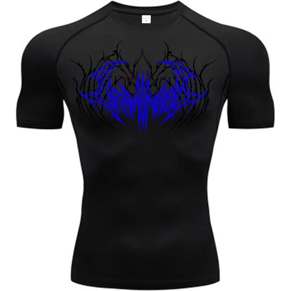 2025 Camiseta De CompresióN Para Hombre Manga Corta Camisetas Deportivas Fitness Running Ropa Deportiva Hombre Gimnasio EláStica Secado RáPido Camiseta De CháNdal RL0659 L Black-image
