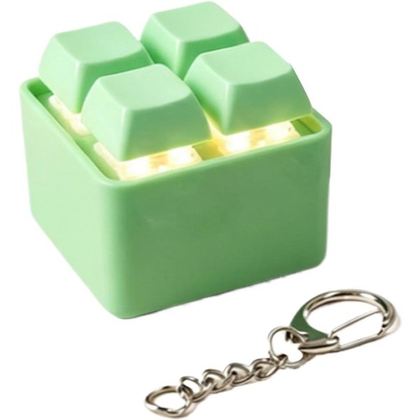 Teclado De 4 Botones Llavero Fidget Teclado Ligero Clicker Llavero De Teclado MecáNico Juguetes Para Aliviar El EstréS Regalo Para Novia-image