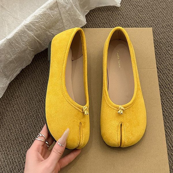 Modne JapońSkie Buty Tabi Ninja Kobiety Przytulne SkóRzane PłAskie Buty Z Rozdzielonym Palcem Loafersy Femme Mary Jeans Mokasyny Damskie Baleriny 38-image