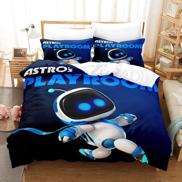 Druk 3D Anime Astro Bot Kolekcja PośCieli Rozmiar Pojedynczy Twin PełNy Queen King Kolekcja PośCieli Do ŁóżKa PokóJ DziecięCy DorosłY Poszewka Na KołDrę Kolekcje Tekstylia Domowe EU Twin 135X200Cm-image