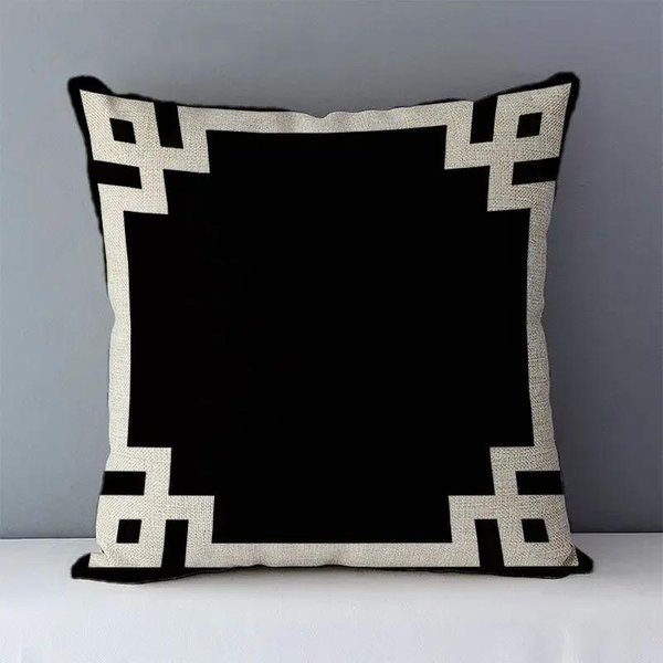 Funda De Almohada Con Estampado GeoméTrico De Animales En Blanco Y Negro, Doble Cara, Felpa Corta, Adecuada Para Salas De Estar, SofáS, CojíN Decorativo 35X35Cm-image