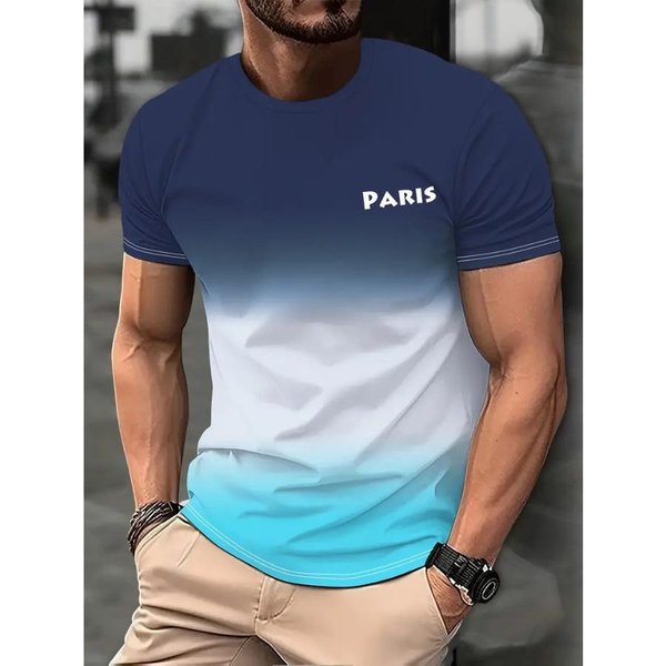 XL-6XL Camisetas Oversize Para Hombre Cuello Redondo Manga Corta Estampado 3D Flash Camiseta Casual Hombre Verano Tallas Grandes Camisetas 5XL-image