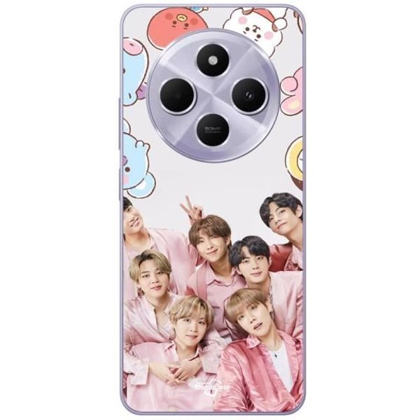 Coque - Maniacase - Xiaomi Redmi 14C - Kpop Bts - Rose - Souple-image