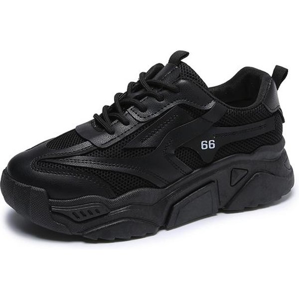 Zapatos Para Mujer Zapatillas Verano Nuevo Casual Zapatos De Papá Zapatos De Suela Gruesa Para Aumentar La Altura Zapatillas De Running Transpirables De Malla Para Mujer 40 Negro-image
