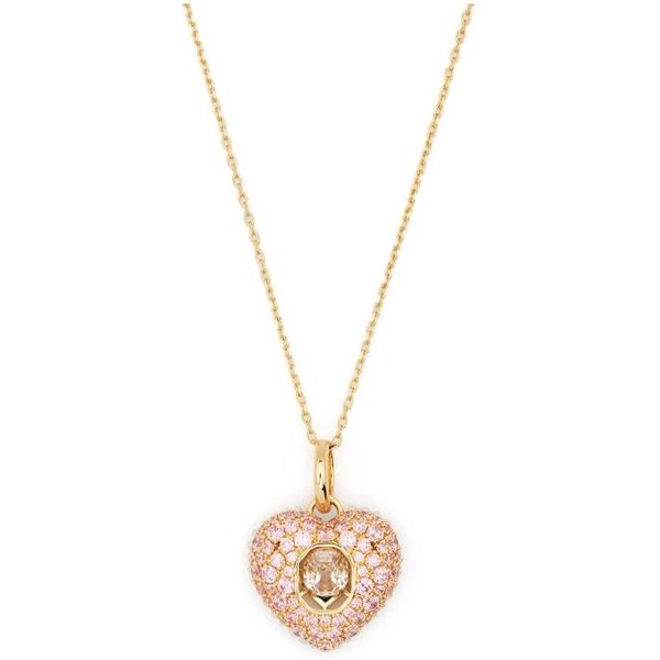 Collar Colgante CorazóN Swarovski Idyllia Para Mujer Dorado 5680784 Shopping Bag Beige-image