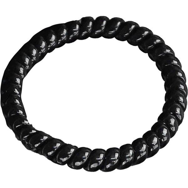Gomas EláSticas En Espiral Para El Cabello Con Forma De Cable De TeléFono De Alta Elasticidad Evitan Tirones Gomas EláSticas En Espiral Negras-image