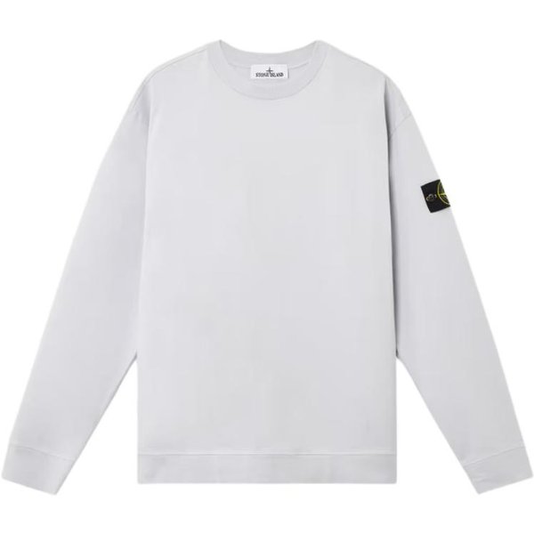 Stone Island Bluza Z OkrąGłYm Dekoltem I Naszywką, Z DłUgim RęKawem, MęSka, Szara K1S1561000-43S0A50-V0088 XL White-image