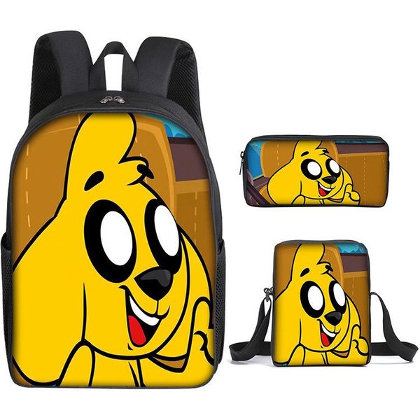 Mochila Mikecrack Escuela Primaria Y Secundaria Bolso Escolar Mochila Estampada Bolso Estuche Tres Piezas Backpack-image