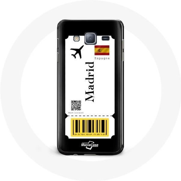 Funda - Samsung - Galaxy J5 - Flexible - Negro - Billete De AvióN Madrid EspañA-image