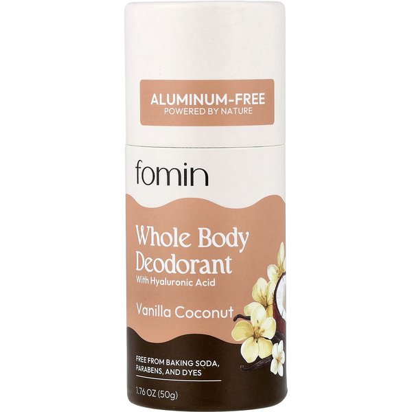 Fomin, Desodorante Corporal Completo, Sin Aluminio, Vainilla Coco, 50G (1.76Oz)-image