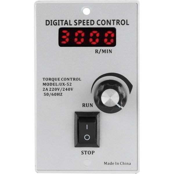 AC 220V 50Hz 15 400W Cyfrowy Regulowany Bezstopniowy Regulator PręDkośCi Silnika 0 1450Rpm (400 W)-image