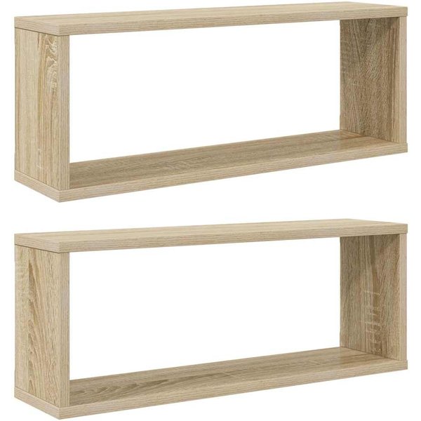 EstanteríAs Cubo Juego De 2 Acabado Roble Sonoma 60 X 15 X 23 Cm Tablero De PartíCulas-image