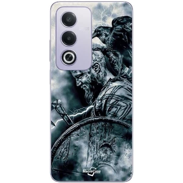 Coque Oppo A80 Vikings Ragnar Lothbrok Bouclier Corbeau Maniacase-image