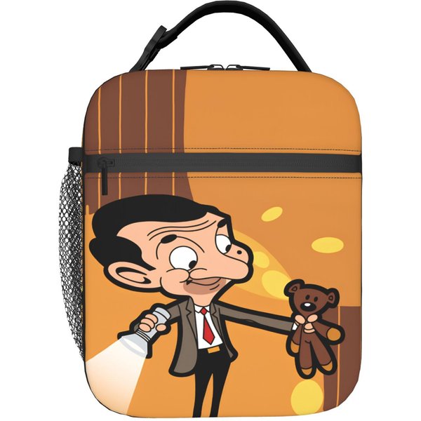 Bolsa De Almuerzo Divertida De Personaje De Comedia Mr. Bean Fiambrera De Oficina Para NiñO Bolsas De Almuerzo TéRmicas Impermeables PortáTiles Bolsa Refrigeradora Aislante As Picture-image