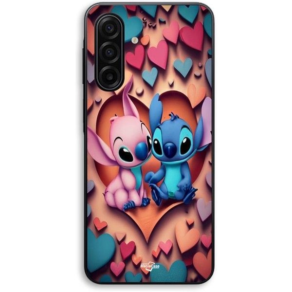 Etui Dla Samsung Galaxy A17 Stitch AniołEk Kolorowe Serce Maniacase Czarny-image