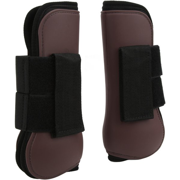 1 Para Ochraniaczy Na Nogi Dla Konia PU Skorupa Neoprenowa Ochrona Nogi Konia Do SkokóW MyśListwa BrąZowy M(315 X 180Mm / 12.4 X 7.09In) Black-image