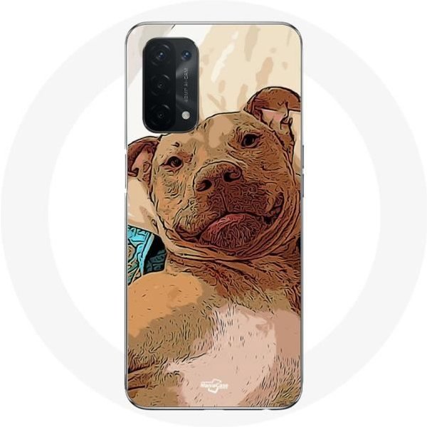 Funda Para Oppo A54 5G Pit Bull Terrier Americano MarróN-image