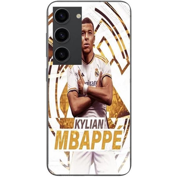 Coque Maniacase Pour Samsung Galaxy S23 Kylian Mbappe Real Madrid Wallpaper Celebration Negro-image