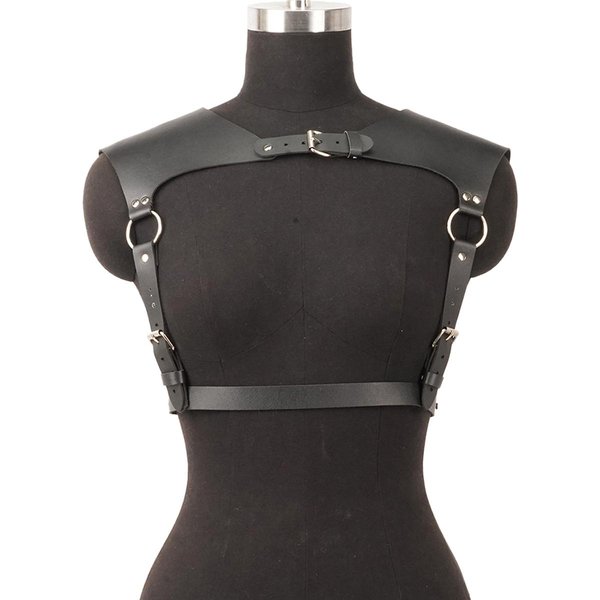 ArnéS Corporal De Cuero Para Mujer Moda Punk CinturóN De Cintura A Hombro Casual Salvaje GóTico Accesorio De Ropa-image