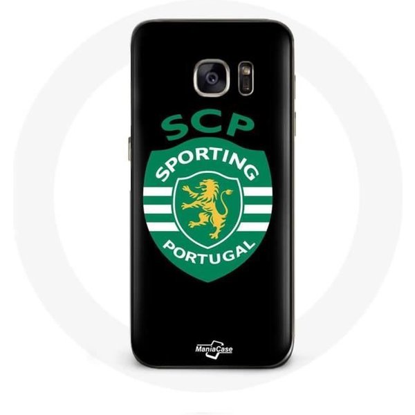 Coque Samsung Galaxy S6 Scp Sporting Portugal Fond Noir Negro-image