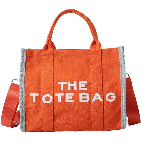 Elegante Bolso Tote Nuevo Estampado Bolso De Mano Lienzo De Gran Capacidad Bolso Cruzado CLE 26*10*32Cm Naranja-image