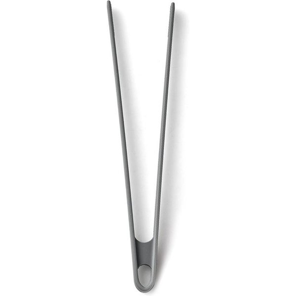 Pinzas De Silicona Para Parrilla De Grado Alimenticio, Pinzas Antiadherentes Resistentes Al Calor Para Comida, Clip Para Pan, Ensalada, Carne, Pasta, Accesorios De Cocina Gris-image