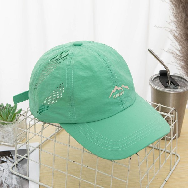 Nuevo Verano Secado RáPido Gorra Snapback Hombre Mujer Exterior Transpirable Gorra De BéIsbol Ajustable Visera Deportiva Sombreros Para El Sol 56-58Cm Verde-image